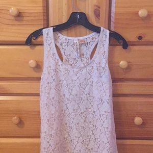 Lacy Cream-Colored Tank Top!